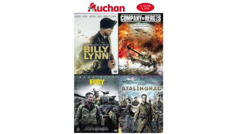 Coffret Un jour dans la vie de Billy Lynn + Company of Heroes + Fury + Stalingrad - DVD