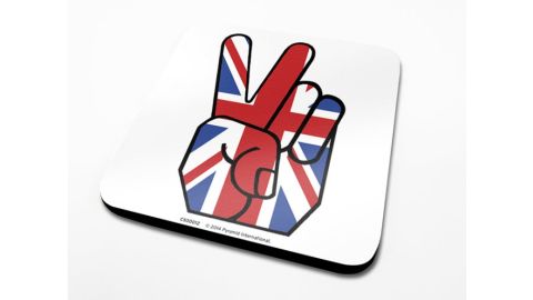 Sous-Verre Union Jack Peace 10 x 10cm Londres