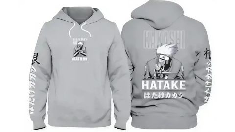 Sweat Naruto à capuche gris Kakashi Hatake