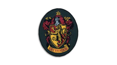 Tapis Harry Potter blason Gryffondor ovale noir